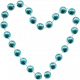 All the Princesses- Teal Bead Heart