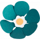 Through Thick &amp; Thin – Teal Flower 02