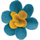 Woodland Winter- Blue &amp; Yellow Felt Flower