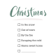 Winter Christmas Check List 3x4 Pocket Card