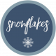 Snowflakes Word Art Circle