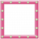 Spring Fresh Square Decorated Frame 02- Pink- Shadowed Brads