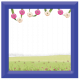 Spring Fresh Square Decorated Frame 05- Blue- Inner Shadows Only