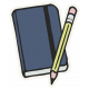 Work From Home- Pencil Book Sticker