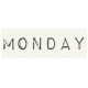 Work From Home- Monday Word Label White