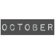 Work From Home- October Word Label Black