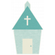Shabby Wedding- Church Sticker
