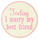 Shabby Wedding- Circle Tag