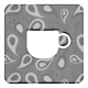 Grayscale Chipboard Square Paisley Mug Chip