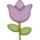 Easter- Purple Spring Tulip Element