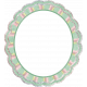 Gentle Blooms-Scallop-edge Oval Frame