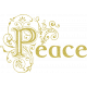 Peace Gold Glitter Word-art