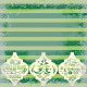 Green Striped Arabesque Background