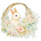 Easter Bunny Floral Wreath 