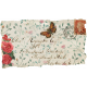 Torn Butterfly and Roses Vintage Background Scrap