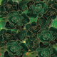 Fantasy Green Roses Background