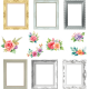 Set of Vintage Frames &amp; Flower Clusters