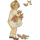Victorian Ephemera- Little Girl/w Roses 