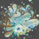 Aqua Floral Splash