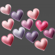 Pastel Puffy Hearts 01