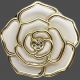 Cream Rose Button