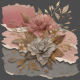 Rose Gold Floral Accent 03