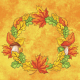 Bright Autumn Wreath Card
