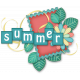 Turquoise Summer- word art 1