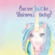 Raindrops and Rainbows Watercolor Fantasy Just be Unicorns Journal Card 2x2