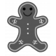 Winter Day Gingerbread Man Cookie Template