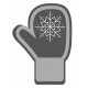 Winter Day Mitten Cookie Template