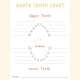 Baby Shower Tooth Chart Journal Card 4x4