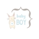 Baby Shower Baby Boy Bunny Journal Card 3x4
