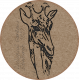 Inner Wild Giraffe Round Label