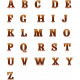 Copper Spice Alpha Letters - Copper