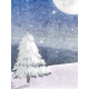 Winter Solstice Winterscape 3x4 Journal Card