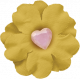 Positively Happy Yellow Flower with Heart