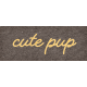Furry Cuddles Cute Pup Word Art
