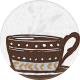 Let&#039;s Fika Cup Round Sticker 
