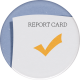 Backpack And Pencils Round Sticker Report Card