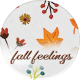 Fall Reflections Mini Round Sticker Fall Feelings