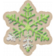 Baking Days Sticker Snowflake Green