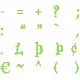 Baking Days Alpha Sheet Symbols- Lime green