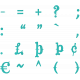 Baking Days Alpha Sheet Symbols- Teal