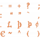 Baking Days Alpha Sheet Symbols- Orange