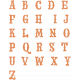 Baking Days Alpha Sheet Uppercase- Orange