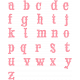 Baking Days Alpha Sheet Lowercase- Pink