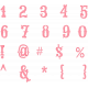 Baking Days Alpha Sheet Numbers- Pink