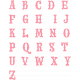 Baking Days Alpha Sheet Uppercase- Pink