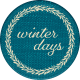Winters Repose Element Round Sticker Winter Days